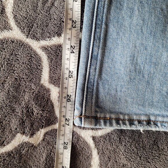 Aritzia Denim Forum The Arlo High Rise Straight Jeans Sz 25 Blue Stretch Cotton - Picture 8 of 10